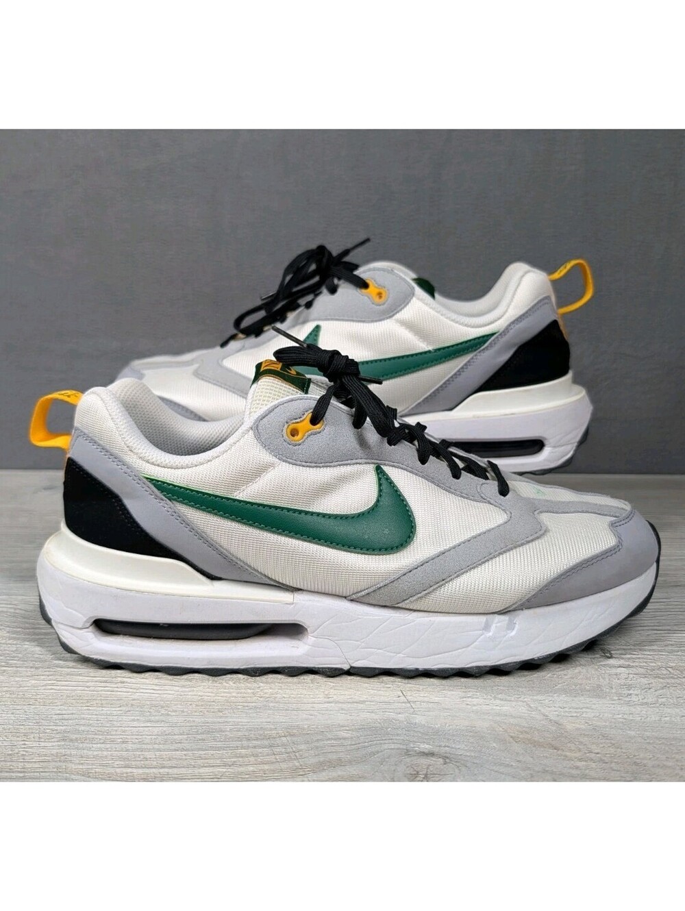 Nike Mens 11 Air Max Dawn White Gorge Green Grey Gold DM0013 101 Running Sneaker